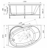 Акриловая ванна Радомир Vannesa Монти 2-01-0-1-1-213 150x105 L белый