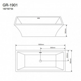 Акриловая ванна Grossman Cristal GR-1901 180х80
