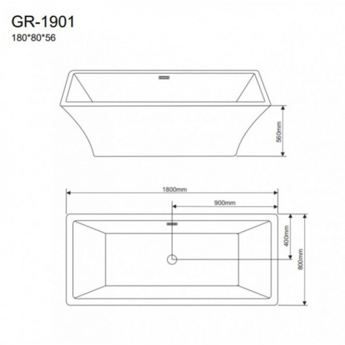 Акриловая ванна Grossman Cristal GR-1901 180х80