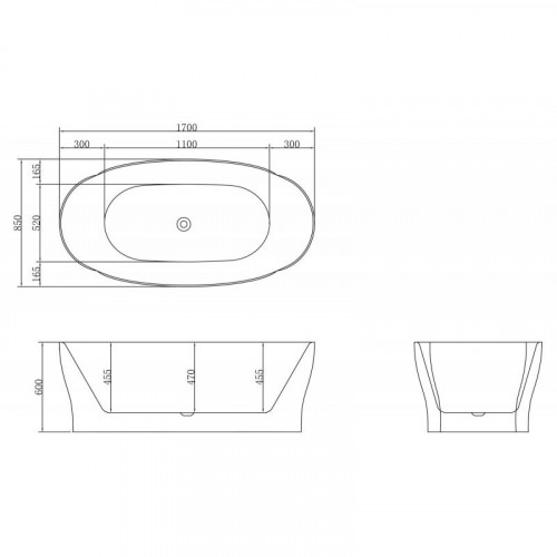Акриловая ванна BelBagno BB403-1700-850 170х85 белый