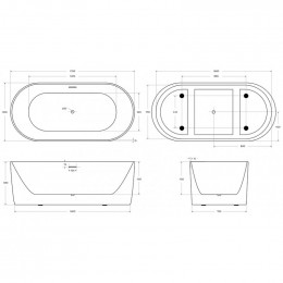 Ванна акриловая BelBagno BB411-1700-800-MATT 170х80