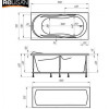 Акриловая ванна Relisan Daria 150x70 см Гл000008875
