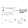 Стальная ванна BLB ANATOMICA B75U 170x75 с ручками