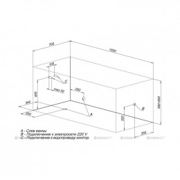 Акриловая ванна Aquanet Bright 155x70 239596