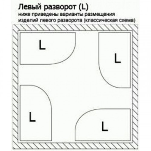 Ванна из литьевого мрамора Эстет Венеция левая, 170x80 см ФР-00001848