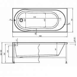 Акриловая ванна Aquanet Light 160x70 243871 без гидромассажа