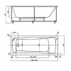 Акриловая ванна Aquatek Либра New LIB170N-0000014 170x70 с экраном, с каркасом (разборный), со слив-переливом
