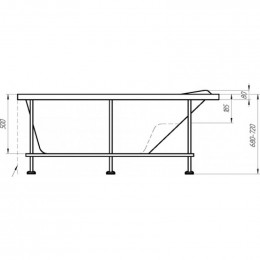 Акриловая ванна Relisan Isabella L/R 170x90 см Гл000010529