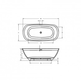 Ванна Riho Oval 165 BS6700500000000, 165х77 см