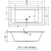 Акриловая ванна Riho Lugo Plug&Play 180 BD6600500000000, 180x90 см