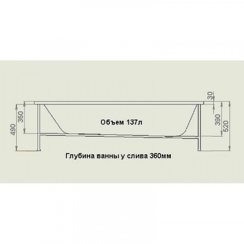 Акриловая ванна Bas Лира З 00135 170x70 белый
