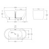 Акриловая ванна BelBagno BB70-1500-W0 150х75 без перелива белый