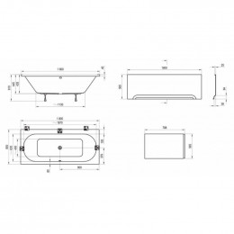 Акриловая ванна Ravak City 180x80 см C920000000