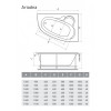 Ванна акриловая Ariadna Relisan R 150x110 см Гл000001637