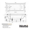 Ванна чугунная Wotte Start 170х70 БП-э00д1139