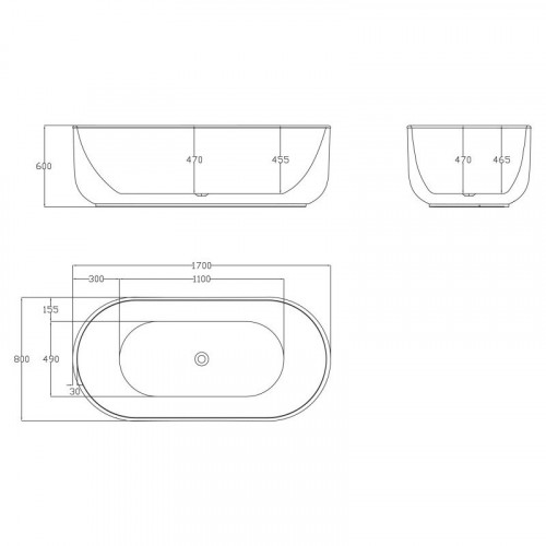 Акриловая ванна BelBagno BB401-1700-800 170х80 белый