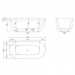 Акриловая ванна BelBagno BB70-1700-800 170х80 белый