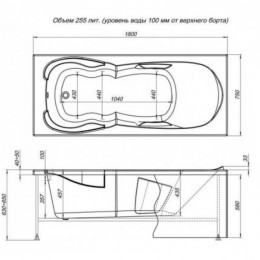 Акриловая ванна Aquanet Viola 242745 180х75 белый