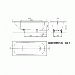 Стальная ванна Kaldewei SANIFORM PLUS 362-1 160x70 Easy-clean
