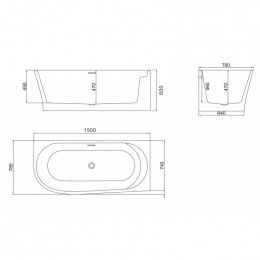 Акриловая ванна BelBagno BB410-1500-780-R 150х78 правая белый