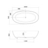Ванна из литьевого мрамора Azario YL6045 180х93 белый