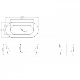 Акриловая ванна BelBagno BB306-1675 167.5х80 белый