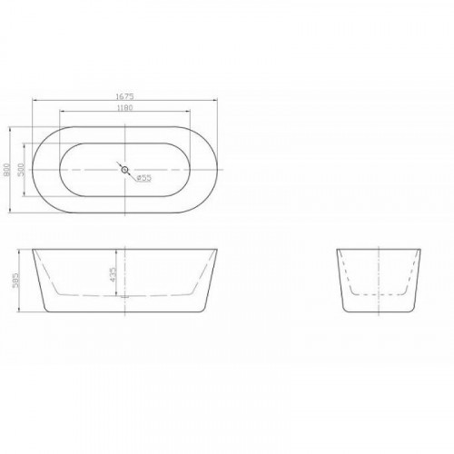 Акриловая ванна BelBagno BB306-1675 167.5х80 белый