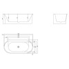 Акриловая ванна BelBagno BB409-1700-800-W/NM 170х80 белый/черный