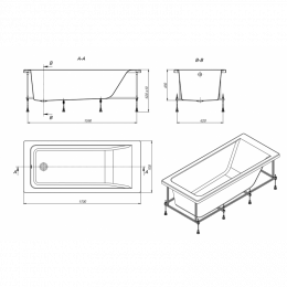 Ванна акриловая Roca Easy 170x70 см ZRU9302905