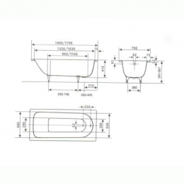 Стальная ванна Kaldewei SANIFORM PLUS 373-1 Standard 170х75
