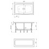 Ванна акриловая Marka One Viola 120x70 01ви1270