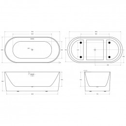 Ванна акриловая BelBagno BB411-1700-800 170х80