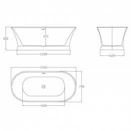Акриловая ванна BelBagno BB402-1700-790 170х79 белый