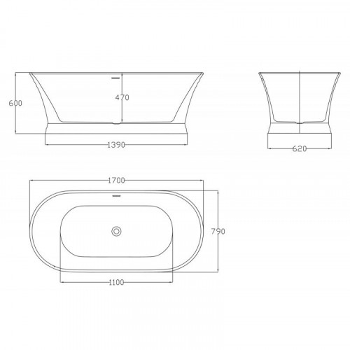Акриловая ванна BelBagno BB402-1700-790 170х79 белый