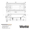 Ванна чугунная Wotte Line 170х70 БП-э00д1467