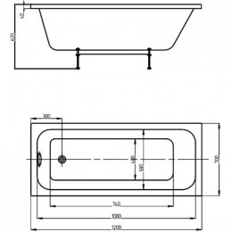 Акриловая ванна Aquatek Мия MIY120-0000001 120x70