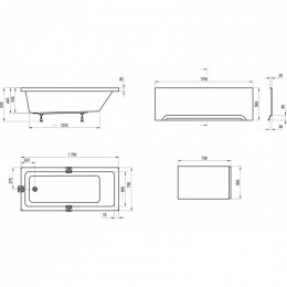 Акриловая ванна Ravak 10° 170x75 CA71000000