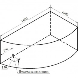 Акриловая ванна Радомир Vannesa Модерна 2-01-0-1-1-214 160x100 L белый