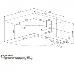 Акриловая ванна Aquanet Fregate 120x120 205488 без гидромассажа