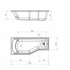Акриловая ванна Marka One Convey 01кон1775п 170х75 белый/правая