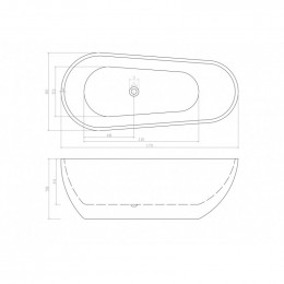 Ванна акриловая Cerutti SPA Mimi CT9671 170x80 белый