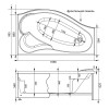 Акриловая ванна Aquanet Palma 170x100 R 204023