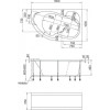 Ванна Marka One AURA 160x105 L без гидромассажа 01ау1610л