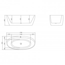 Акриловая ванна BelBagno BB404-1700-800 170х80 белый
