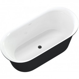Акриловая ванна Aquanet Family Smart 88778-MW-MB 293084 170х78 белый матовый/черный матовый