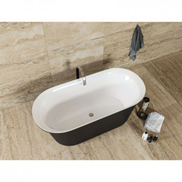 Акриловая ванна Aquanet Family Smart 88778-MW-MB 293084 170х78 белый матовый/черный матовый