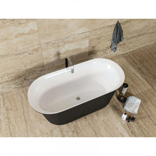 Акриловая ванна Aquanet Family Smart 88778-MW-MB 293084 170х78 белый матовый/черный матовый