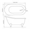 Акриловая ванна BelBagno BB06-1700 170x76 белый