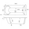 Ванна из литьевого мрамора Marmo Bagno Глория MB-GL180-80 180х80