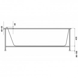 Акриловая ванна Relisan Eco Plus Мега 160x70 см Гл000015091